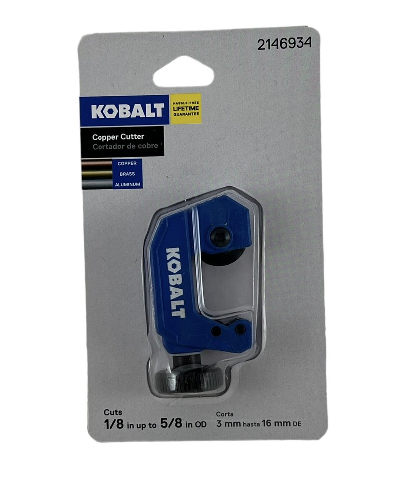 Kobalt 1/8&Prime; to 5/8&Prime; OD Copper Tube Cutter Alloy Steel Blade New Factory Sealed