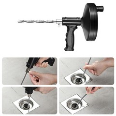 33 Ft Drain Flexible Auger Plumbing Pipe Snake Clog Remover for Kitchen Bathroom