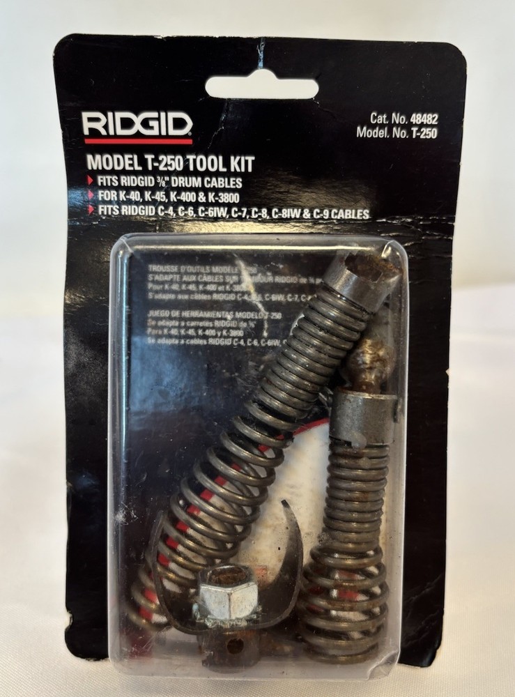 Ridgid Model T-250 Tool Kit 48482 for 3/8&rdquo; Drum Cables ***DAMAGED READ*** #3