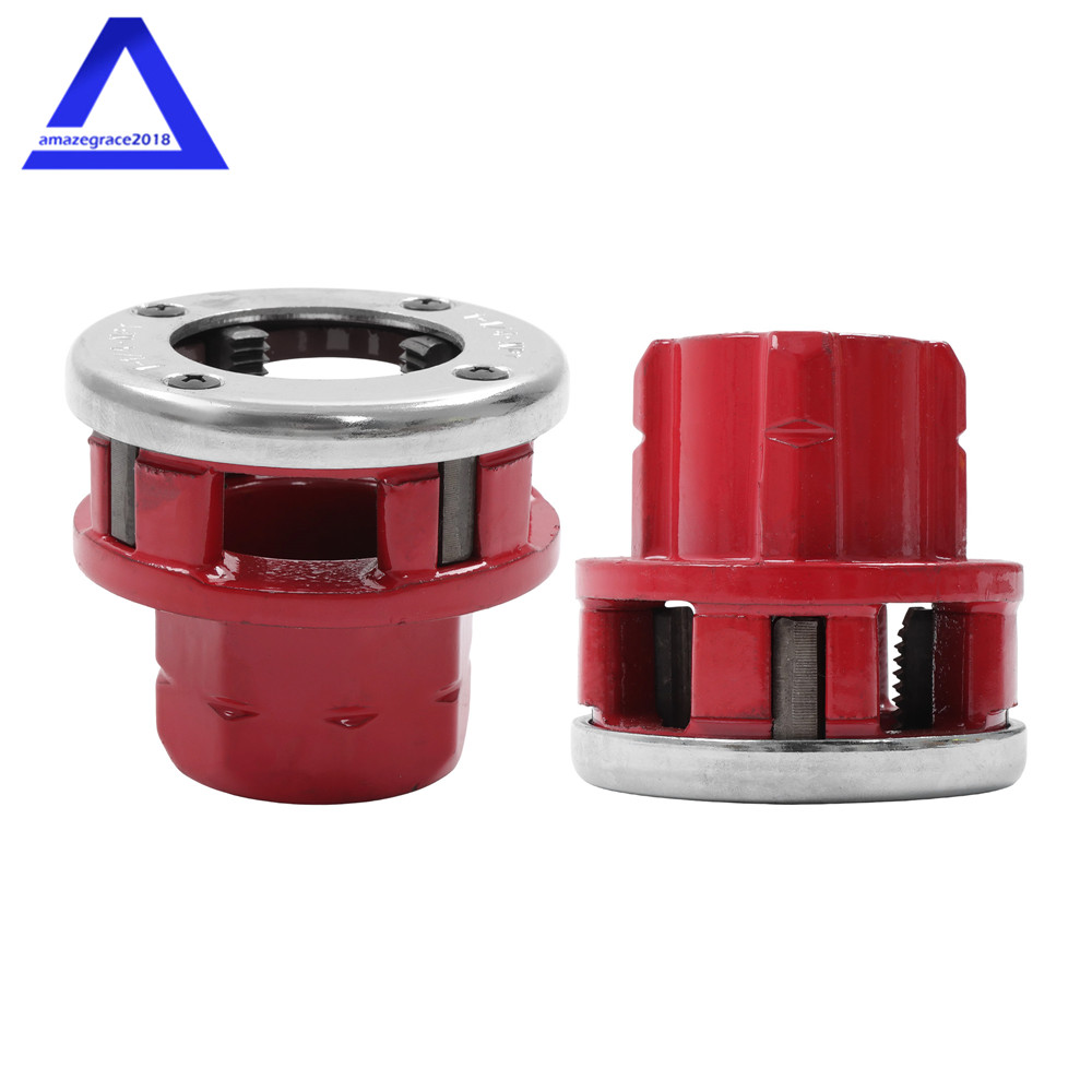 Manual 1-1/4&Prime; & 1&Prime; NPT Right Hand Pipe Threader Die Head with Dies for 12-R