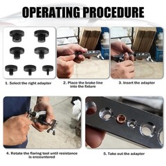 7PCS Brake Line Flaring Tool Kit Flare Adapter,3/16&Prime;,1/4&Prime;,3/8&Prime;,5/16&Prime;,1/2&Prime;,5/8&hellip;