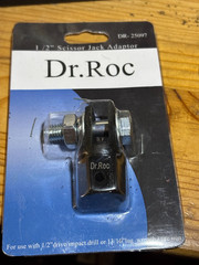 Dr.Roc Scissor Jack Adapter For Use With 1/2 Inch Drive Impact Wrench or 13/16&Prime;