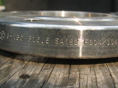 One 3&Prime; Flange 4-Hole (304 Stainless Steel) 1-1/4&Prime; Thick, 7.5&Prime; OD, 3.5&Prime; ID,Cl-150