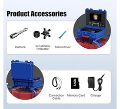 Pipe Inspection Camera 512hz Drain Sewer Camera Self Leveling with Locator 50 m