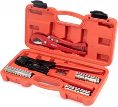 PEX Clamp Tool Kit 3 8-1 w Rings & Tubing Cutter &ndash; All-in-one Crimping Set