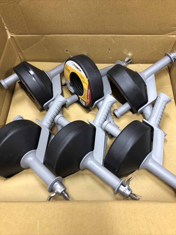 Lot Of 6 COBRA TOOLS 85200 1/4&Prime; X 20&rsquo;&rsquo; Plastic Drum Auger Sinks/Tub Drains New