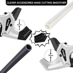Ratchet PVC Pipe Cutter Heavy Duty,Cuts up to 3 Inches,PVC Cutter with One-Click