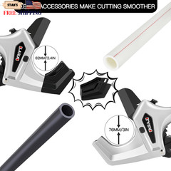 Ratchet PVC Pipe Cutter Heavy Duty Cuts up to 3 Inches PVC Cutter with One-Click