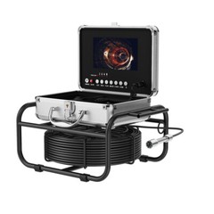 7inch Screen 50M 17mm Tube Lens Sewer Pipe Inspection Endoscope Camera DVR 16GB