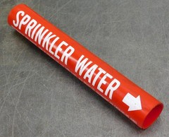 Brady 41623 Pipe Marker Size B Pipe OD 1-1/2&Prime; Thru 2-3/8&Prime; Sprinkler Water Lot 14