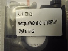 Pex Combo Crimp Tool 830408 Crimper 3/8&Prime; and 1&Prime; Unipex made of steel
