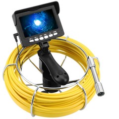 50M Handheld Drain Sewer Pipe Inspection Camera 4.3 inch DVR 16GB 17MM Lens