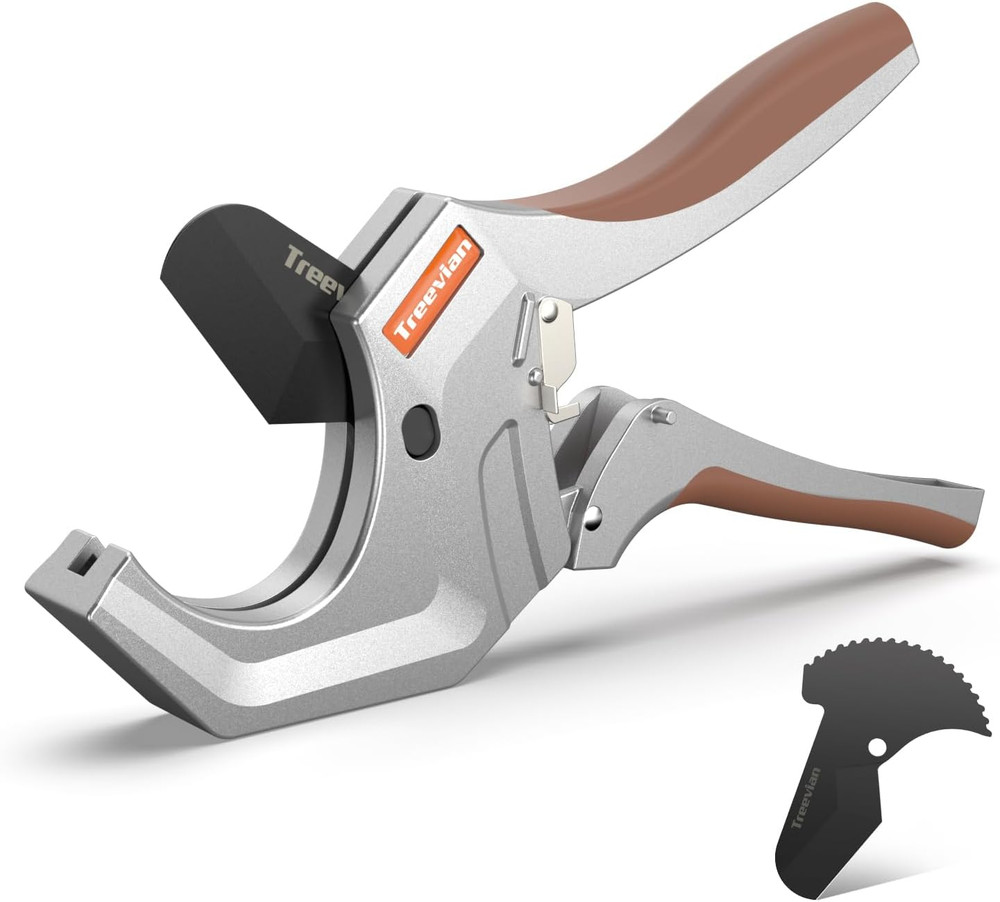 PVC Pipe Cutter with Replaceable SK5 Blade, Cuts up to 2-1/2&Prime; Heavy-Duty Pipe