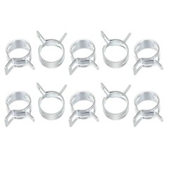 Spring Hose Clamp, 20pcs 65Mn Steel 13mm Low Pressure Air Clip, Zinc Plated