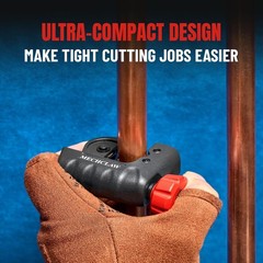 Mini Tubing Cutter Set, 3/16 to 1-1/8 Inch Copper Tube Cutter for Tight