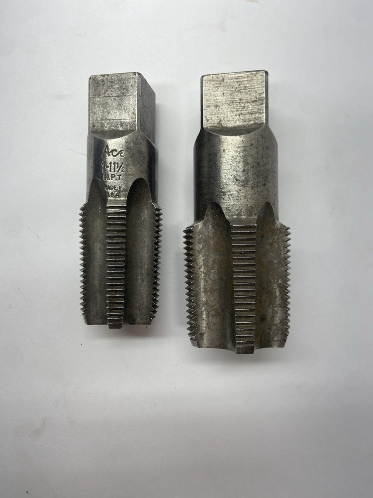 Lot of 2 Pipe Taps 1&Prime;-11-1/2 NPT Ace Carbon Steel Unbranded 1 1/2&Prime; ?
