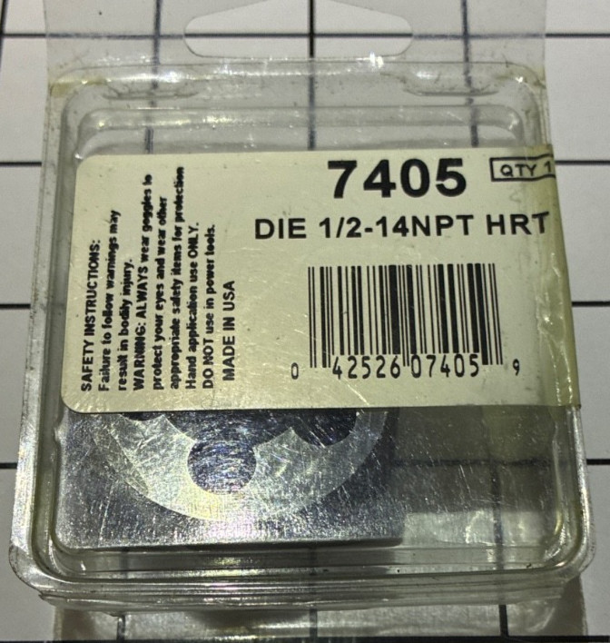 Irwin Hanson 7405 Die 1/2 &ndash; 14 NPT HRT