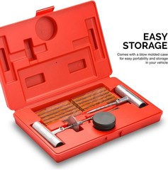 35~Piece Universal Tire Repair Kit with Plugs for Cars, Trucks, ATV