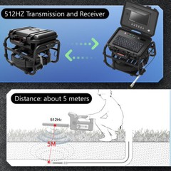 60M Sewer Pipe Inspection Camera with 512hz Locator Self-leveling Keyboard 9inch