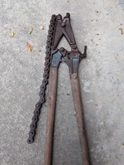 WHEELER REX Tools 43&Prime; Cast Iron Soil Pipe Cutter, W/ 27&Prime; Long Cutting Chain USA