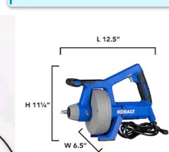 KOBALT 25-ft Corded Auto-Feed Drain Auger #4891703 1/4 Inch