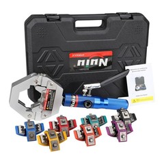 Nuiu FS-7842A Hydraulic Hose Crimper Kit &ndash; 8T 17 inches x 12.6 inches, Blue