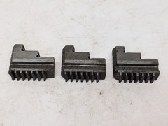 Set of 3 Unbranded 734 Lathe Chuck Jaws as shown in photos, marked 1, 2, 3