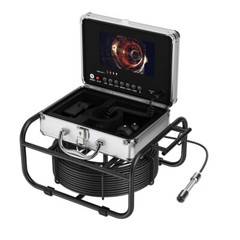 7inch Screen 50M 17mm Tube Lens Sewer Pipe Inspection Endoscope Camera DVR 16GB