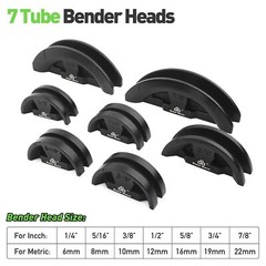 Tubing Bender Kit 1/4in7/8in Ratchet Copper Pipe Bender Tool Set Hvac 90ฐ Bend W
