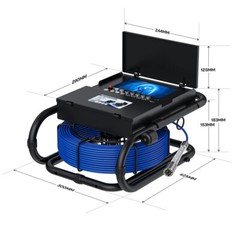 7&rdquo; Pipe Inspection Camera DVR 16GB Counter Sewer Drain Endoscope 40M 17MM Head