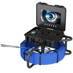 Sewer Drain Camera w/ 512hz Locator Pipe Inspection Camera Self Leveling 50m