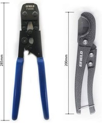 EFIELD Pex Cinch Clamp Crimping Tool Stainless Steel 3/8&Prime; to 1&Prime; With Pipe Cutter