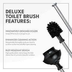 ToiletTree Products Modern Deluxe Freestanding 2 Count (Pack of 1), Black