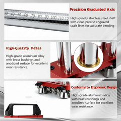 Dual-Axis Sheet Metal Roller Bender, 0-100&deg; Adjustable, 7In Working Length, 0.2-