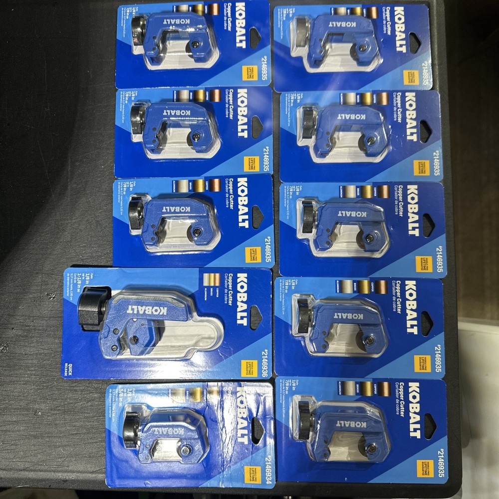 Set Of 8 Kobalt Copper Cutter 2146935, 1 2146934 And 1 2146936 Quick Release