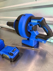 New Kobalt 24v Cordless Drain Auger Kit with 85 Watt Battery & Charger 4891704