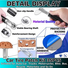 35PCS Flat Tire Repair Kit Car Tire Patch Kit Heavy Duty Tire Repair Tool Car&hellip;