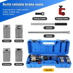 45&deg; Single Double Flare Brake Line Pipe Flaring Tool Kit for 3/16&Prime; to 3/8&Prime; Tube
