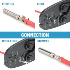 iCrimp Open Barrel Terminal Crimping Tool for AWG24-14 (0.2-2.0mm&sup2;), Orange