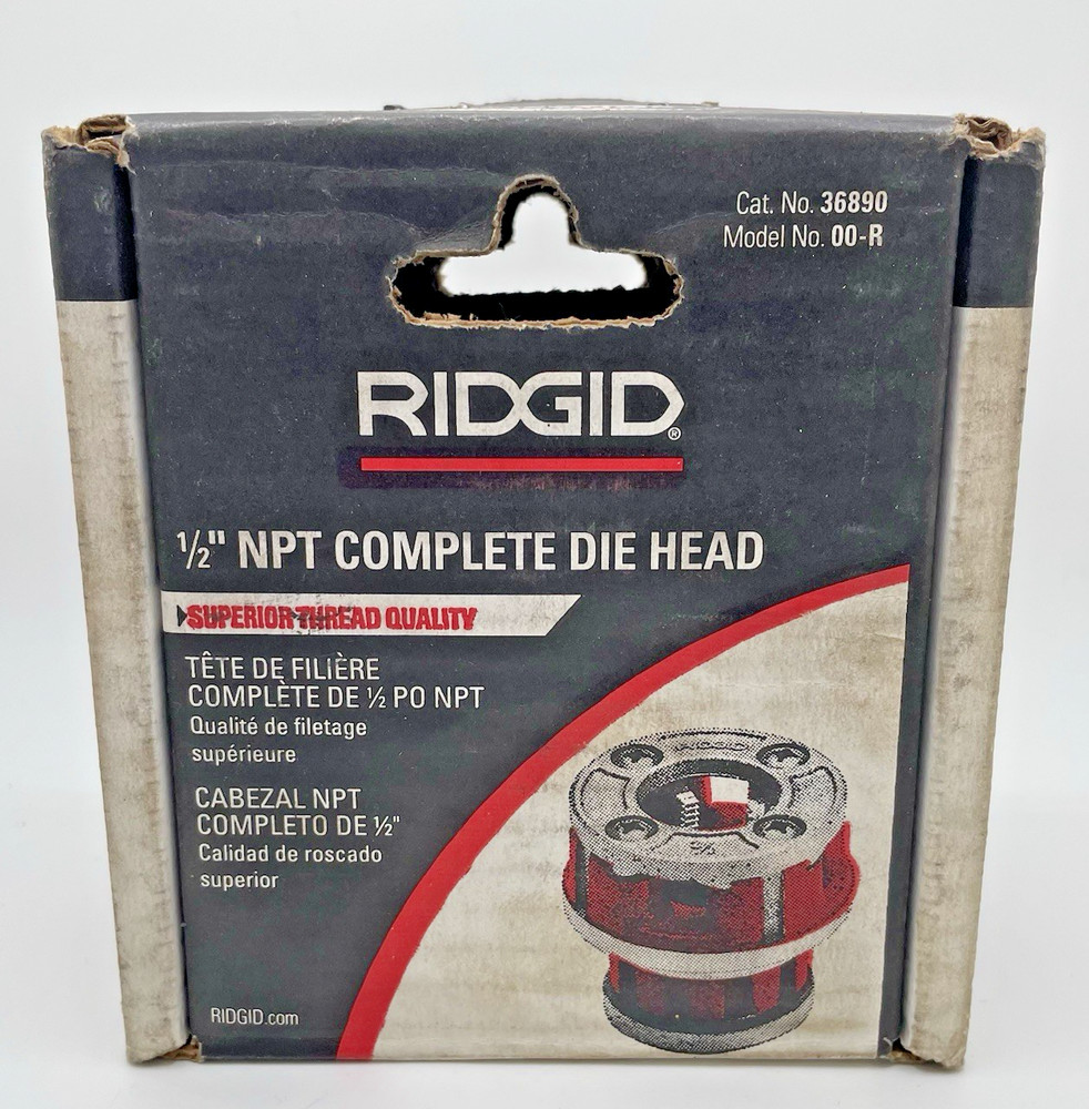 RIDGID 1/2 in. 00-R Manual Ratchet NPT Pipe Threading Die Head *PREOWNED* #T27
