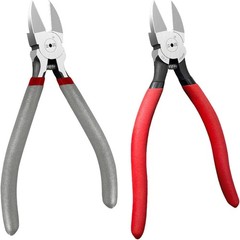 6.5 Inch Flush Cutters &ndash; 2 Pack Spring Loaded Wire Cutting Pliers for Crafts,