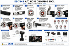 Cordless Hydraulic Pipe Crimping Tool Kit EP-7842 18V Li-Ion w/ 7 Dies