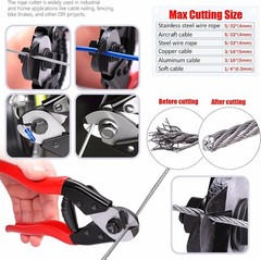 Wire Rope Crimping Tool for 2.2mm, Includes 240PCS 1/16&rdquo; Aluminum Loop Sleeves