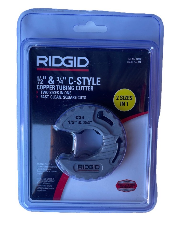 Rigid 1/2 in. To 3/4 in. &ldquo;C&rdquo; style close quarters copper pipe cutter