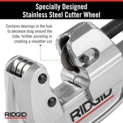 Ridgid 29963 Quick Acting Tubing Cutter For Metal, 1-3/8 In Od Cutting Cap,