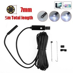 5M 7mm Waterproof Pipe Inspection Camera HD USB Sewer Drain Endoscope-Video-Cam