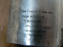 Hi-Tech Tool/Atlas Copco 018, Lzb54 A007-11 Vane Motor With Tip Dresser Head
