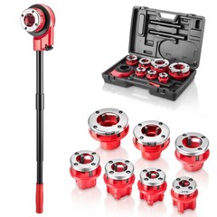 Uimoso Ratchet Pipe Threader Kit with 7 Dies, 3/8&Prime; NPT to 2&Prime; NPT