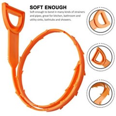 3 Pcs Drain Hair Cather 20 Inch Drain Snake Shower Drain Hair Trap Clog Remover