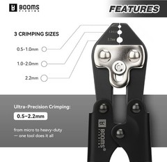 Crimping Pliers Kit: 8.8in Crimper Tool for Wire & Mono Lines Up to 2.2mm -Inclu